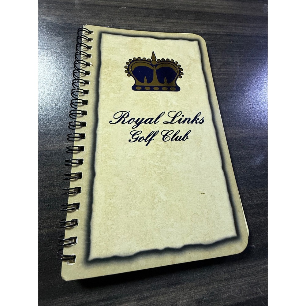 Royal Links Golf Club Las Vegas Yardage Book Spiral Bound Course Guide Pocket